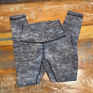 Lululemon Heathered Gray/Blk/White Leggings- size:0
